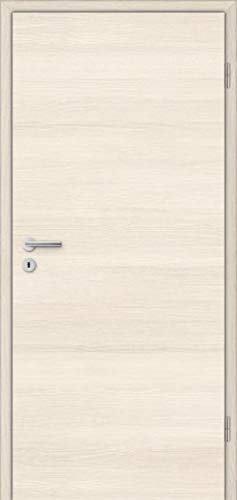HORI® Zimmertür Komplettset mit Zarge und Türdrücker I Innentür CPL Pinie I Höhe 198,5 cm I Anschlag, Breite und Wandstärke wählbar I DIN rechts I 1985 x 860 mm