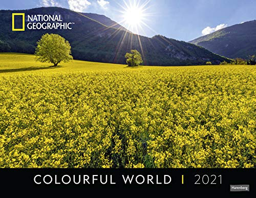 Colourful World - Kalender 2021 - Harenberg-Verlag - Fotokalender - Wandkalender mit farbintensiven Landschaften - 43,8 cm x 33,8 cm
