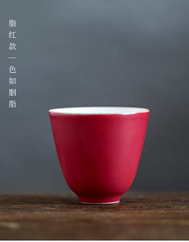 Ji Blue Tea Cup Ji Red Master Cup Ji Blue Tea Cup Rouge Red Personal Cup Kung Fu Tea Set Small Tea Bowl Handmade Tea Set Saucer