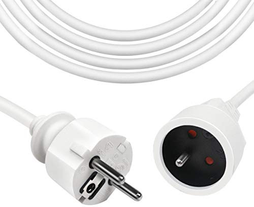 EXTRASTAR Rallonge Prolongateur électrique 10 m 16A - Section 3G1,5 mm² - Blanc