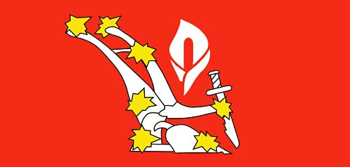 Bandera de arado estrellada roja - 100% poliéster con ojales - Bandera socialista republicana irlandesa