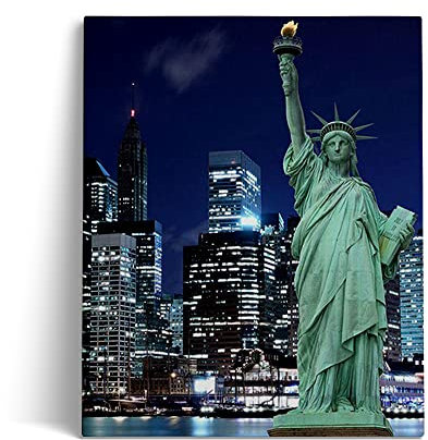 5D Diamond Painting Set Freiheitsstatue 5D Diamant Painting Bilder, DIY Diamant Malerei Full Erwachsene für Wall Decoration Geschenk 40x50cm