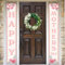 Pudodo Happy Mother's Day Veranda Banner Best Mom Ever Pink Floral Holiday Party Haustür Schild Wandbehang Banner Party Dekoration