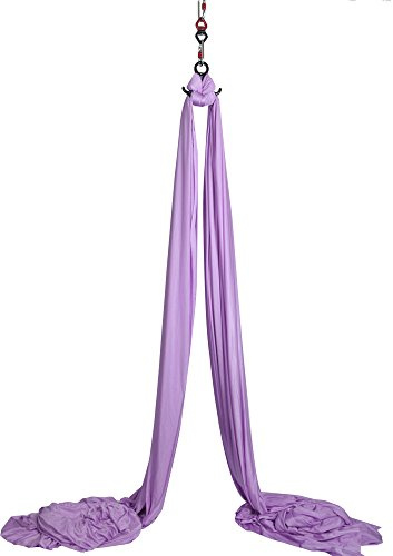 Durable Aerial Silks Starter Kit with 11-Yard Yoga Hammock & Hardware