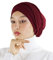 Hijab Turban für muslimische Frauen, genäht, Netzstoff, granat, One size