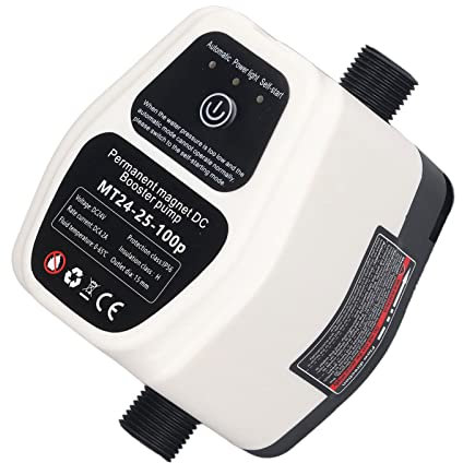 Booster Pump Energy Saving 100-240V 100W Water Heater 25L Large Silent Smart Sensing Booster Pump for Garden (UK Plug)