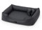exclusive BED Orthopädisches Hundebett Max Grosse Mittelgroße Kleine Hunde - Hundekissen Hundesofa aus Kunstleder - Memory Foam Langlebig Abriebfest Reißfest (L+|90x70cm, Grau)