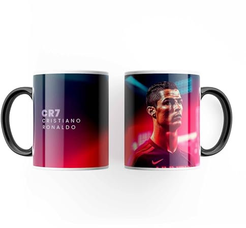 Kawaink Tasse à café Cristiano Ronaldo noir et blanc