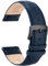 OTTOODY Elegantes Leder Uhrenarmbänder - 22mm, 21mm, 20mm, 18mm, 16mm Armband mit Schnellverschluss für Damen und Herren - Hochwertiger Ersatz für Uhr & Smartwatch - Schwarze Schnalle
