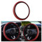 Adunsiaoto Autos Lenkradbezug Mikrofaser Leder Lenkradhülle, Auto Lenkradbezug Leder Universal 38cm, Universal Gemütliche Atmungsaktive Lenkradschoner(WeinRot)