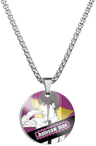 acsewater Chainsaw Man Pendant Denji Pochita Necklace Power Makima Reze Cosplay Prop Decoration Aki Hayakawa Pendant Denji Chain Anime New Trinkets Charming Gift