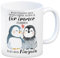Pinguin Kaffeebecher mit Spruch Du bist mein ewiger Pinguin Liebevolles Paar-Geschenk Zuneigung Herz Kuscheln Valentinstag-Liebesbote