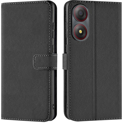Verco Custodia a libro per ZTE Blade A34, per ZTE A34, funzione carte di credito/supporto, colore: nero