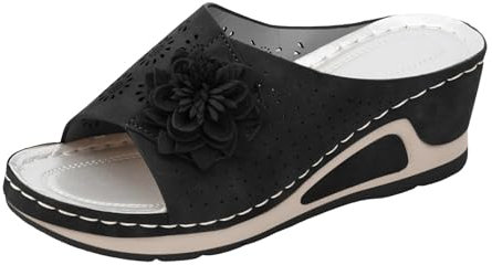 TYUIOP Sandali Bassi Donna Sandali Donna Eleganti Comode Ciabatte Estive Cotone Scarpe Punta Aperta Donna Sandali Con Tacco Ciabatte Zeppa Alta Ciabatte Infradito Eleganti Infradito