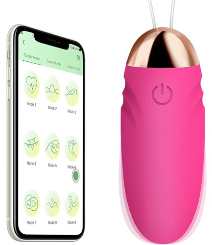 ZWFUN Vibro Ei mit 9 Vibrationsmodi App G Punkt und Klitorisvibrator Liebeskugeln für Frauen wiederaufladbares Vibrations Ei für Paare SM Sexspielzeug Set für Damen leises Wireless Sex Toy (Rot)