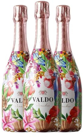 Valdo Paradise Rosé Brut 75 cl Rosé Sekt (Karton mit 3 Flaschen von 75 cl)