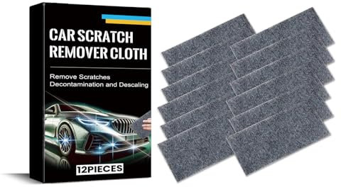 Nano Sparkle Cloth, 12 teiliges Set Nano Sparkle Tuch zum Entfernen von Kratzern, Auto Reinigungstuch, multifunktional, kompatibel mit allen Farben, wiederverwendbar, Politur, Pflege