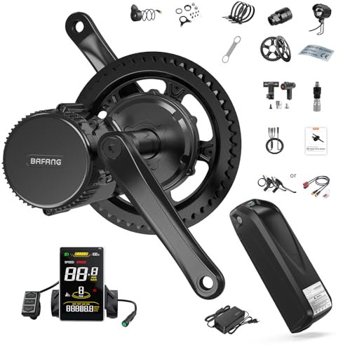 Bafang BBS01B 250W 36V Moteur avec 36V13ah Downtube Batterie et SWM58 Large écran, kit de Conversion de vélo électrique pour VTT BB68mm-73mm