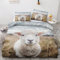 Maohryzed Süße Schafe Bettwäsche 135x200cm 2teilig Tiermuster Bettwaren-Sets, Microfaser Weiche Wendebettwäsche Einzelbett Bettbezug mit Reißverschluss und 1 Kissenbezug 80x80cm