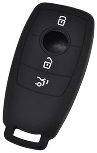 MUEOSI 3 Button Car Key Fob, for Mercedes-Benz, 2016 2017 E Class Fob Shell HOLDER Protector Silicone Remote Key Cover Case car key shell