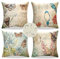 Wasserdicht Kissenbezug Outdoor Sofakissen Dekokissen Modern Kissenbezüge Dekorativ Kissenhülle Deko Blumen Kissenbezug Leinen-Optik für Garten Sofa Wohnzimmer Bett 40x40 cm