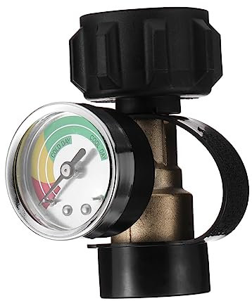 WEKADRIN Propantankadapter Mit Manometer Für 5-40lb Propangasflaschen Messgerät Gegen Luftleck Kompatibel Mit Qcc Anschluss Outdoor Gaskonverter Für Campingkocher Und Gasgrills