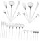 CIYODO Set Da 30 Pezzi Set posate e cucchiai in acciaio inox kit cucchiaio forchetta bistecca cucinando moderno servire stoviglie posate inossidabile set di posate Acciaio inossidabile