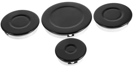 SHINEOFI Gas Stove Burner Cap Set Durable Flame Cover for Efficient Cooking Double Burner Electric Cooktop Reliable Safety Features Expert Craftsmanship