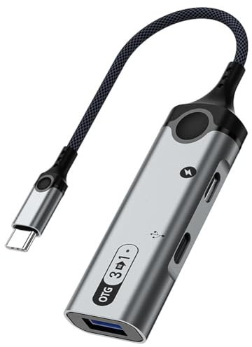 Huudngeje Docking Station Otg Adattatore 3in1 Type-C Ricarica Android di Ricarica Esterna A Disk Lettore Convertitore USB PD 60w