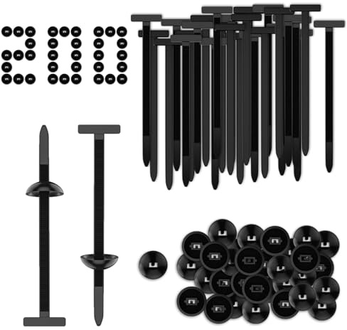 200Pcs Black Cable Ties, Nylon Zip Ties Self Locking for Car Repair & DIY | 200pcs nylon cable ties with self-locking design, ideal for car repairs, cable organisation, DIY projects and daily use.