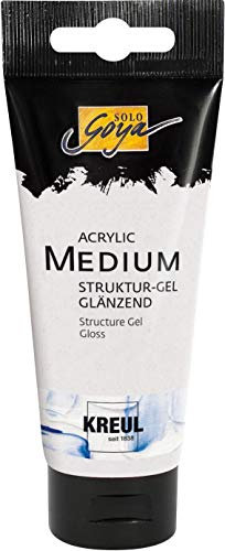KREUL 87101 - Solo Goya Acrylic Medium, 100 ml Tube, Strukturgel glänzend, cremige Spachtelmasse, trocknet transparent und glänzend, einfärbbar