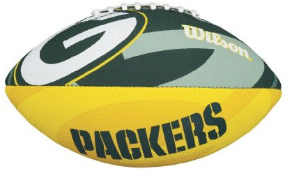 Wilson Unisex-Youth NFL JR TEAM LOGO FB GB American Football, YELLOW/GREEN/WHITE, JUNIOR