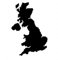 2x Auto Aufkleber Großbritannien United Kingdom Car Sticker (ca. 11x9 cm, Schwarz)