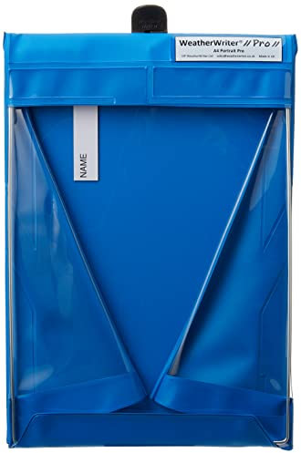 WeatherWriter WA4P/BE A4, Hochformat, professionell, original, wasserdichtes Klemmbrett - wasserblau