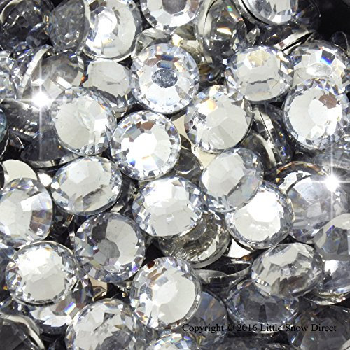 Little Snow Direct® Pack of 1000 Resin Crystal Flat Back Rhinestones Diamante Gems Nail Art & Crafts (Clear, 5mm)