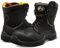 Avenger IGS S3 Safety Boots for Men – Lace & Zip Side Hi-Leg Work Boots – Non-Metallic, Lightweight, Slip Resistant, Waterproof and Breathable – Men’s Work and Utility Footwear, Black, Size UK 11