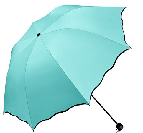 Maibar paraguas plegables Parasol plegable mágico Paraguas plegable 8 paraguas oso Parasol sombrilla UV Impermeable (Verde menta)