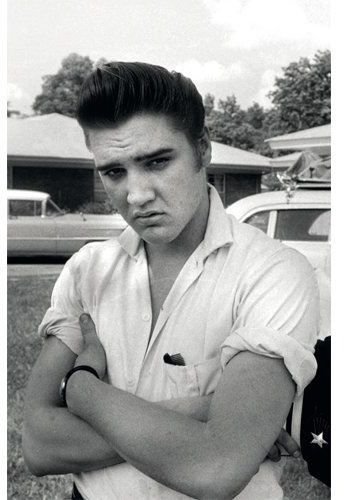 modern times -3er Set Magnet Kühlschrankmagnet LUSTIG - Motiv: ELVIS PRESLEY WHITE SHIRT - MAGNETE, Anlass:, Künstler/Verlag ABG EPE IP LLC elvis.com, Größe: 8,5x5,5 cm