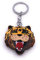 H-Customs Tiger Kopf Fauchend bemalt Holz Edel Handmade Schlüsselanhänger Anhänger