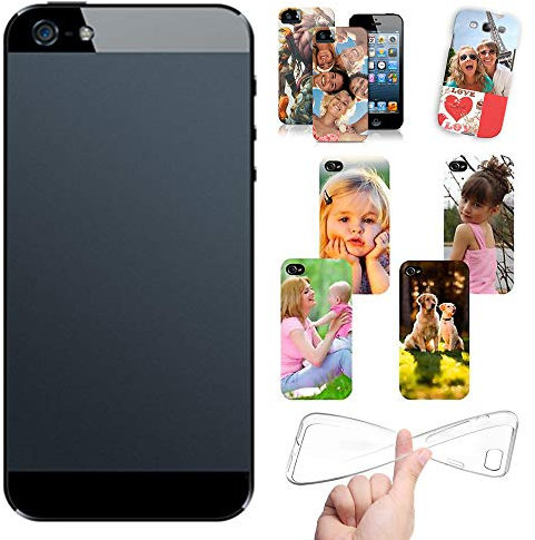 Stileitaliano Cover Personalizzata per iPhone 5 5s SE 2016 Morbida Personalizzabile con Foto e Testo Stampa HD Alta Risoluzione