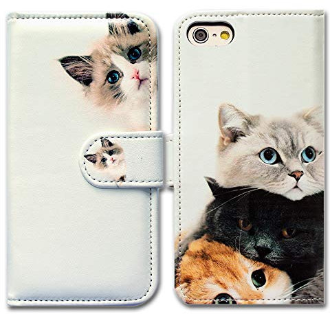 BCOV iPhone SE 3rd Gen Case,iPhone 8 Case,iPhone 7 Wallet Case, Cute Brown Cat Leather Flip Wallet Case Cover with Card Slot Holder Kickstand For iPhone SE 2022 2020 iPhone 8/7