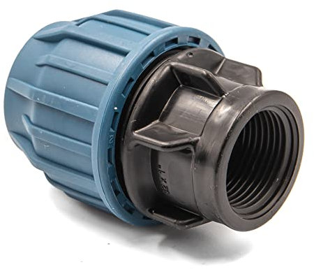 Polypropylen-Übergang mit Innengewinde für PE-Rohr 32 mm x 1 Zol - Klemmverbinder für Trinkwasser, 16 Bar, Zert. DVGW/KIWA/WRAS
