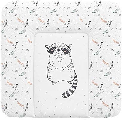 Ceba Baby® Wickelauflage 75x72 cm – Weiche Wickeltischauflage für Jungen & Mädchen – Wasserdicht & Abwaschbar – OEKO-TEX® 100 – Made in EU - Raccoon