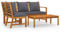 vidaXL Akazienholz Massiv Gartenmöbel 4-TLG. mit Auflagen Sitzgruppe Lounge Sofa Gartenset Bank Sitzgarnitur Gartenbank Gartensofa Garnitur