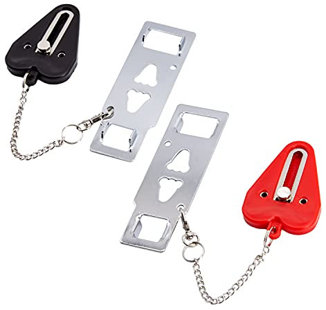 Xhwykzz Portable Door Lock Security, Upgraded Version Apartment Security Bedroom Door Lock for Home Security, Travel Door Lock, Lock and Dorm Room Essentials 2 Pack