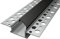 ALU Profil/Einbau Leiste Trockenbau 20 EINPUTZ für Led Streifen + Abdeckung (2m + schwarze Abdeckung)