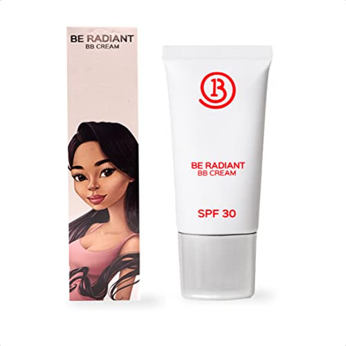 Be At One Be Radiant BB Cream, Light/Medium Coverage, LSF 30, Buildable Tinted Moisturizer BB Cream Foundation Face Makeup for Dewy, Glowy Skin, Paraben Free, Cruelty Free Vegan Makeup, Fair
