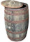 Temesso Originales schottisches Whiskyfass als Regentonne, Eichenfass, Holzfass, Whiskey Fass 190 Liter (190 L + Deckel + Wasserhahn)