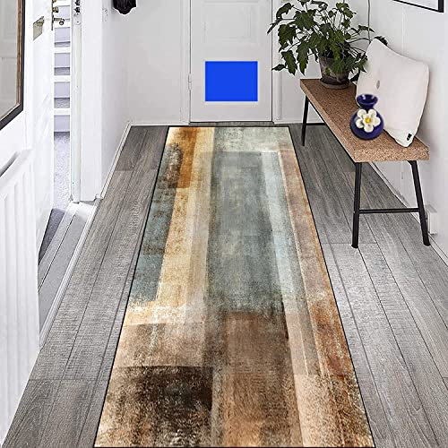 Teppich Läufer für Flur Küche rutschfest 120×350cm Nordischer Moderner Einfach Stil Küchenläufer Flurläufer Lang Polyester Teppichläufer, für Korridor Schlafzimmer Innen Wohnzimmer