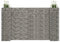 WIFESE Panier de Gabion en H Fil d'acier 260x40x150 cm Argenté Jardinière à Gabion Décoration de Jardin Parterre de Fleurs Terrasse Mur en Gabion Bordure Sécurisée Mur de Soutènemen